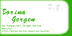 dorina gergen business card